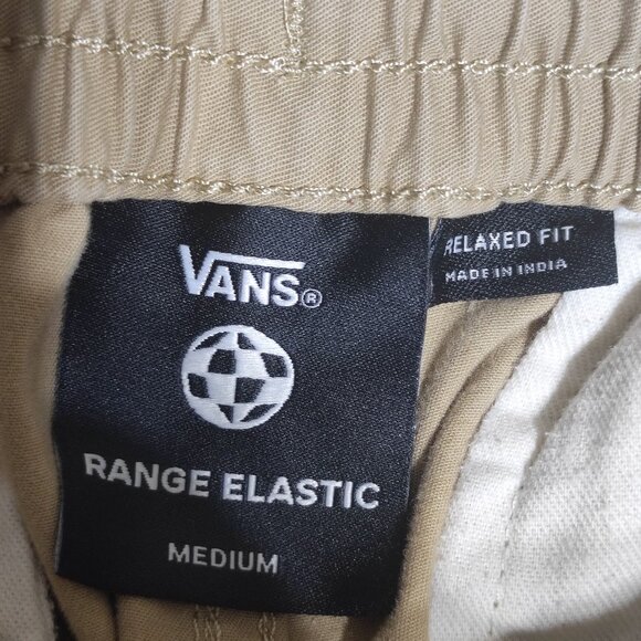 Vans Chino Loose pants men's size M cream colour Relaxed fit Range Elastic - Picture 6 of 11